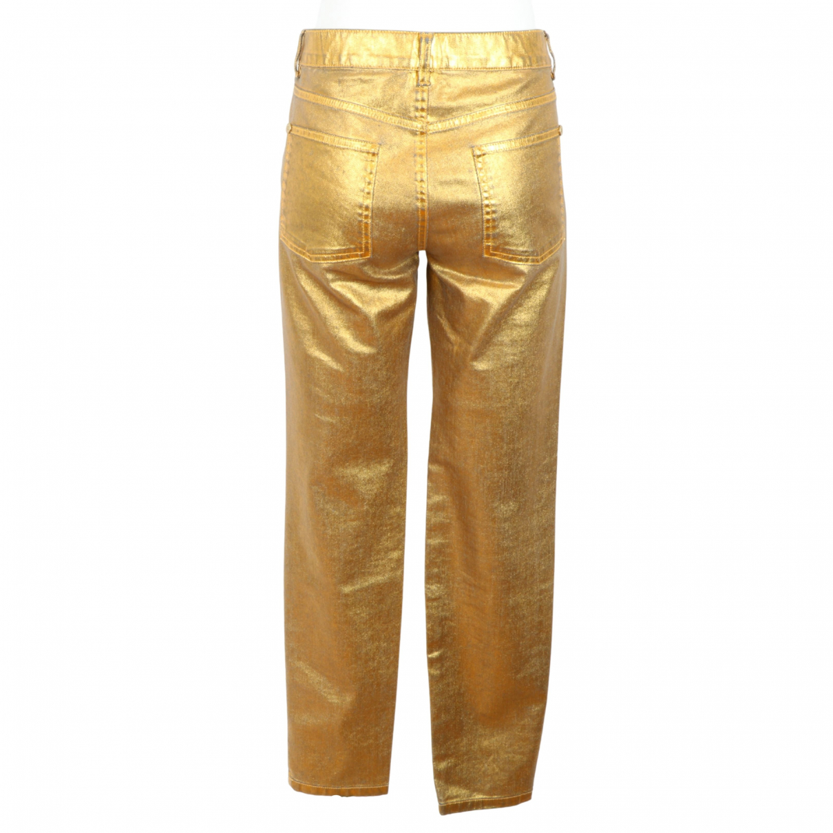 Straight pants Chanel Gold size 38 FR 